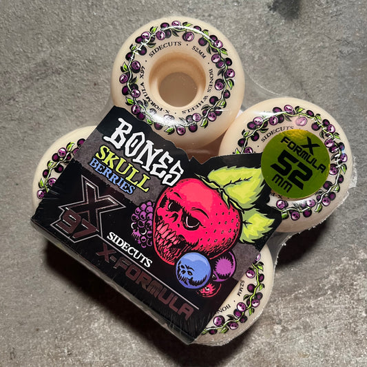 Bones - X-Formula Skull Berries Sidecuts Skateboard Wheel - V5 52mm 97A