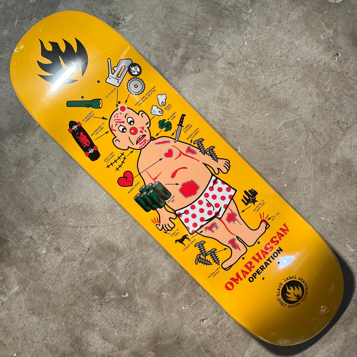 Black Label Skateboards - Omar Hassan Operation Deck - 9.0"
