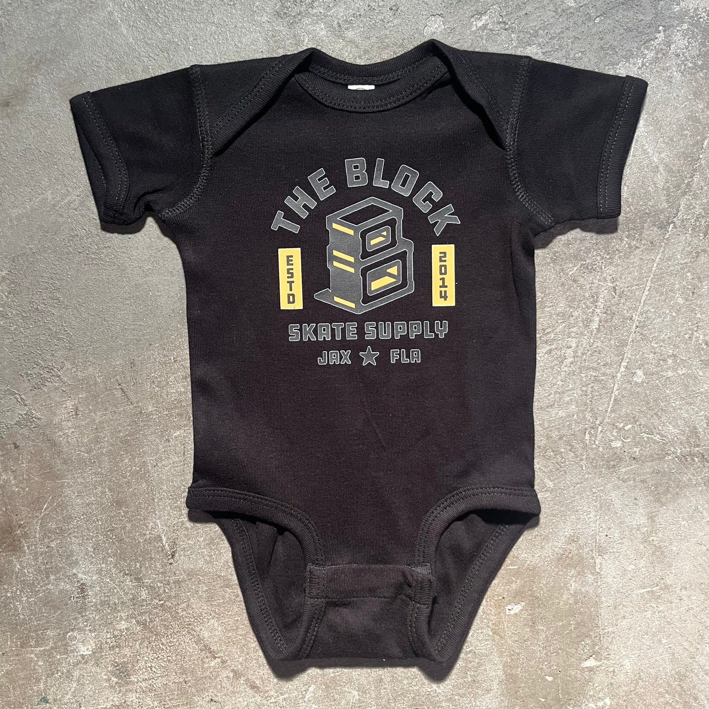 Block - Roots Logo Onesie - Black
