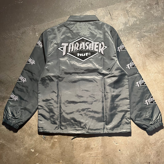 HUF - Thrasher Logo Coaches Jacket - Forest Green