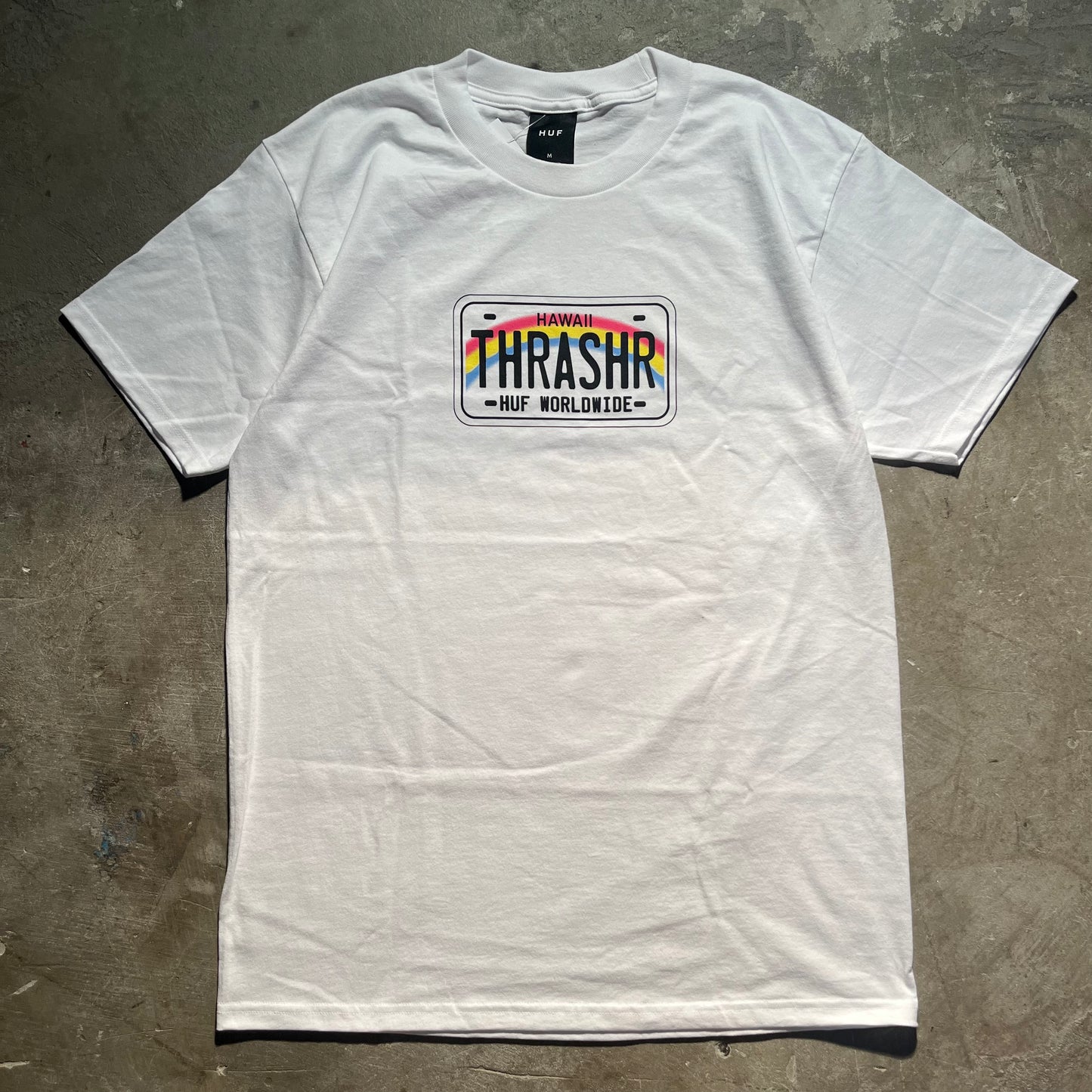 HUF - Thrasher License Plate T-Shirt - White
