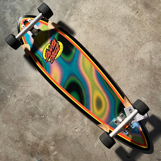 Santa Cruz Skateboards - Oval Fame Lava Dot Pintail Cruzer - 9.20"