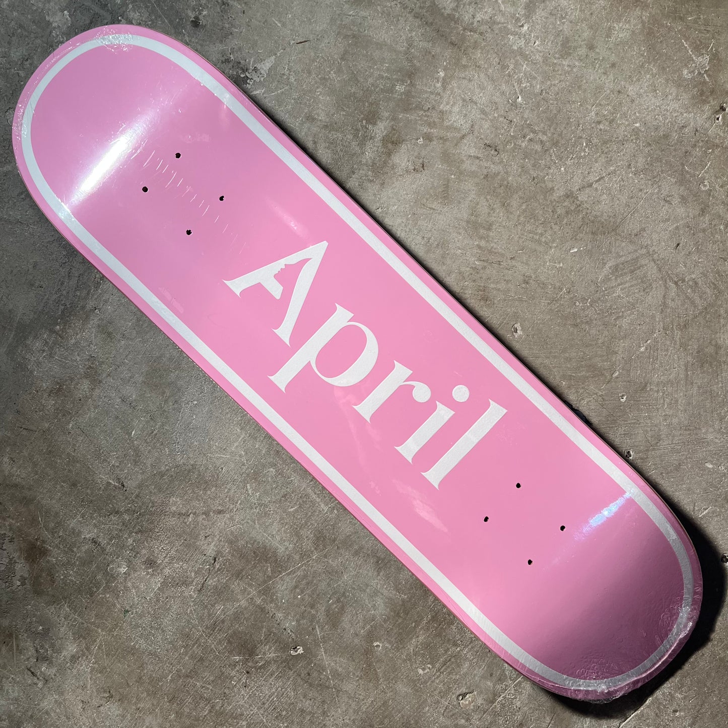 April Skateboards - OG Logo White & Pink Deck - 8.0"