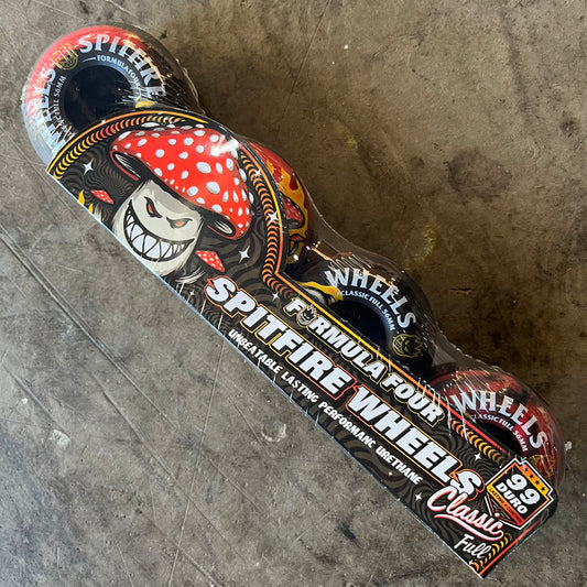 Spitfire - F4 Shroom Bighead Classic Full Wheel - Black & Red Swirl 56mm