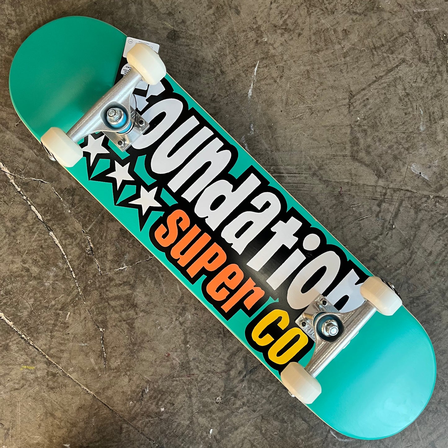 Foundation Skateboards - 3 Star Complete Skateboard - 7.88" Teal