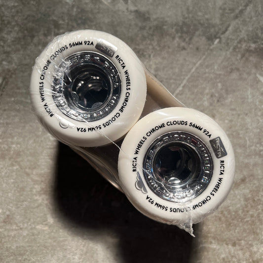 Ricta Wheels - Chrome Clouds Skateboard Wheel - Black 92a 56mm