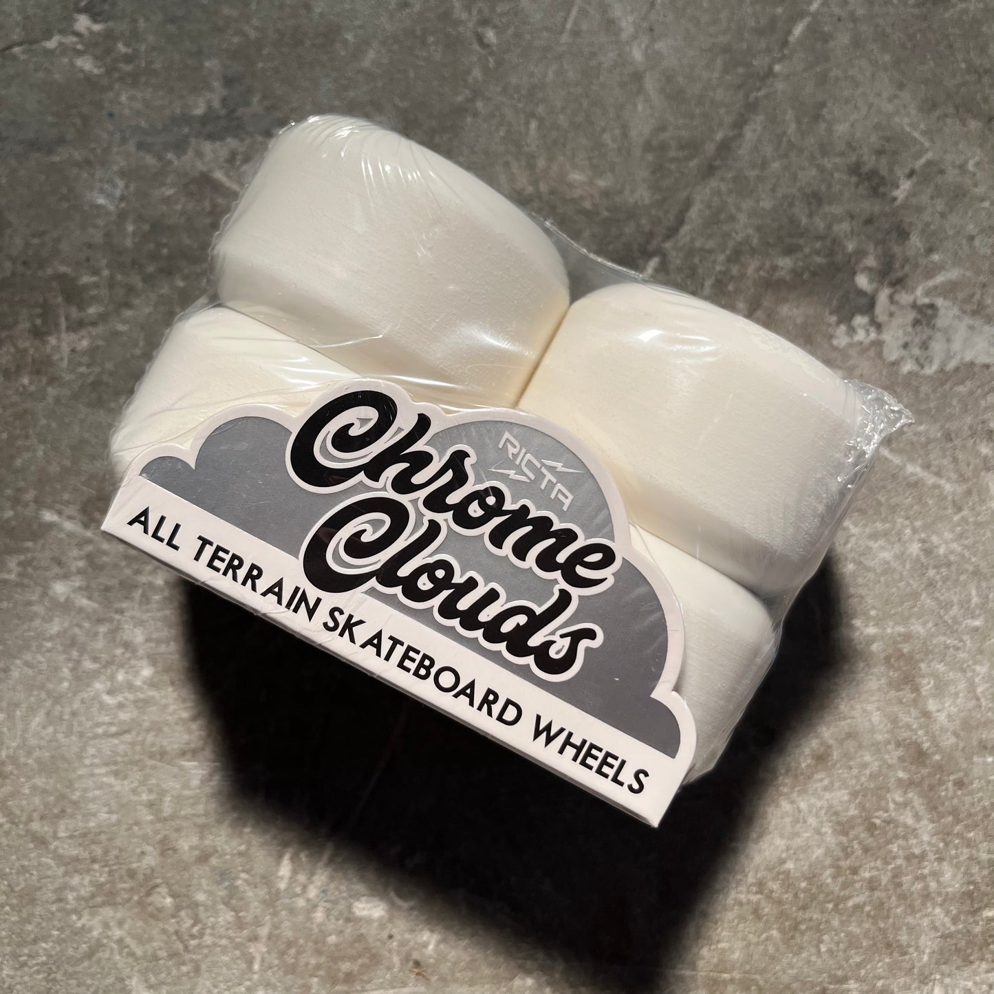 Ricta Wheels - Chrome Clouds Skateboard Wheel - Black 92a 56mm