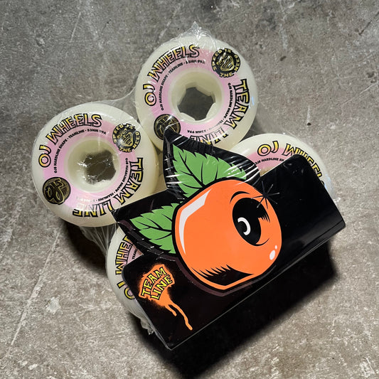 OJ Wheels - Team Line Original White Purple/Yellow Hardline 99a Wheel - 53mm