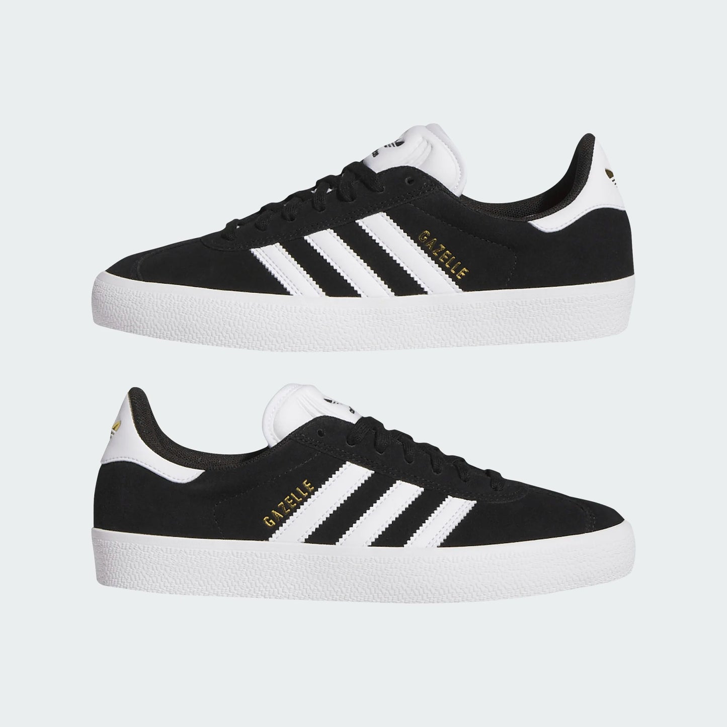 Adidas - Gazelle ADV Shoe - Core Black / Cloud White / Gold Metallic