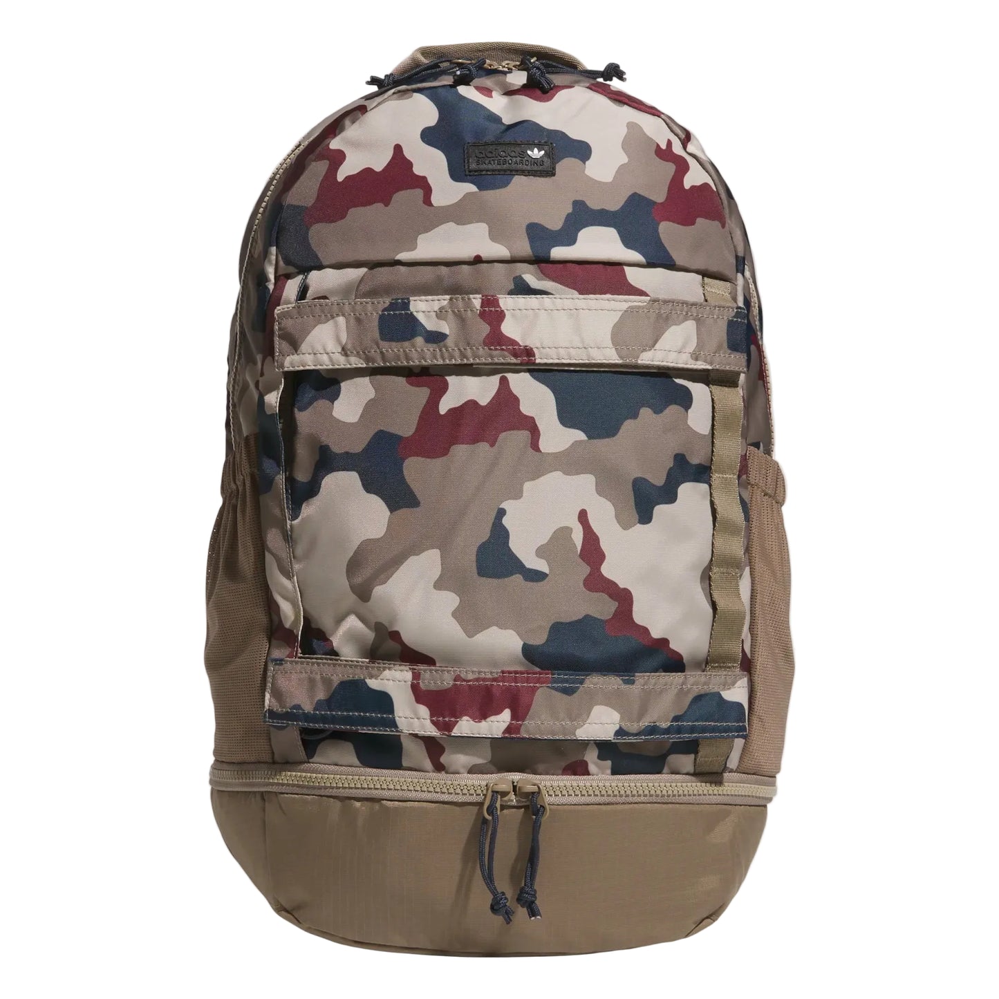 Adidas - FS+ Skateboarding Backpack - Khaki Three / Khaki Six / Aurora Ink / Shadow Red
