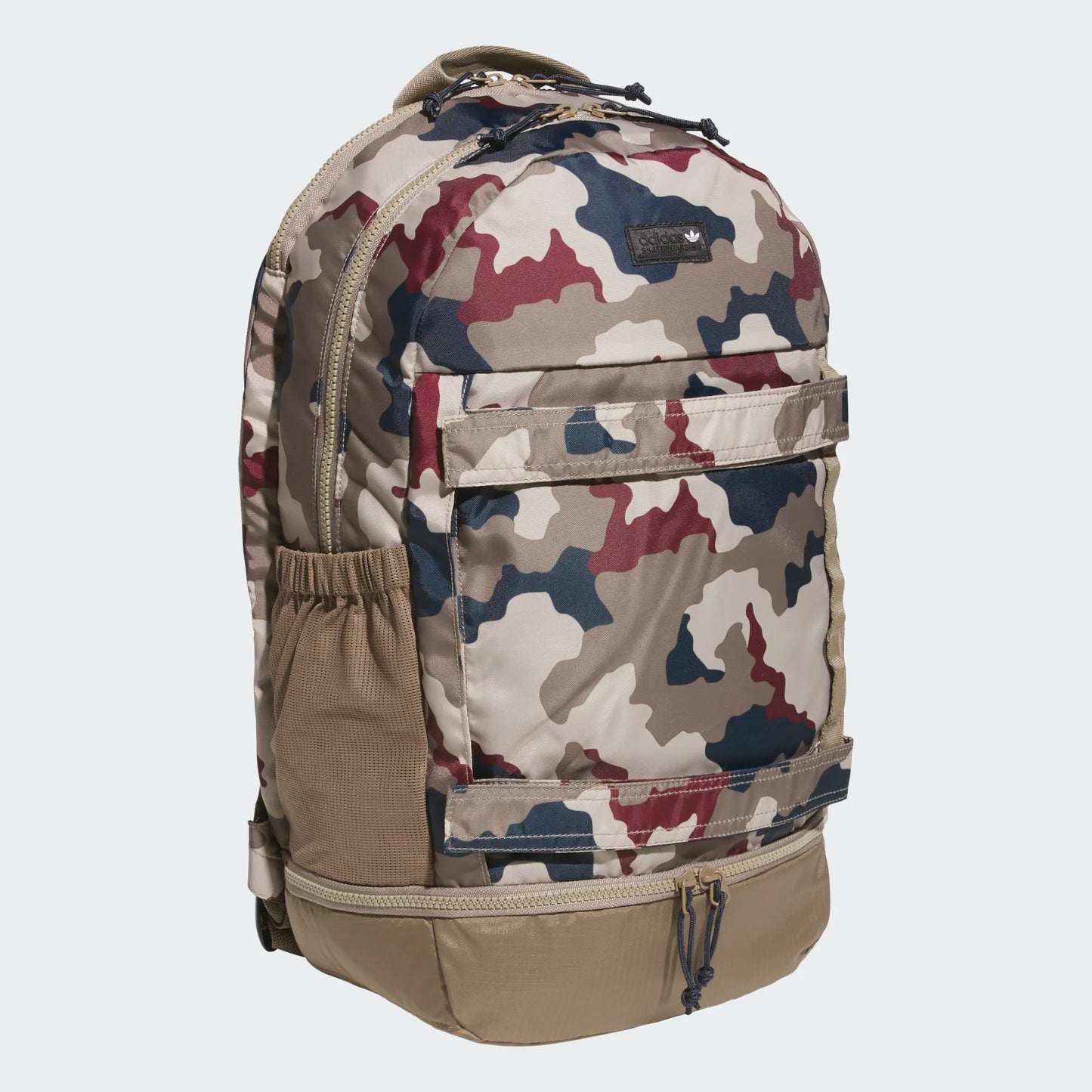 Adidas - FS+ Skateboarding Backpack - Khaki Three / Khaki Six / Aurora Ink / Shadow Red