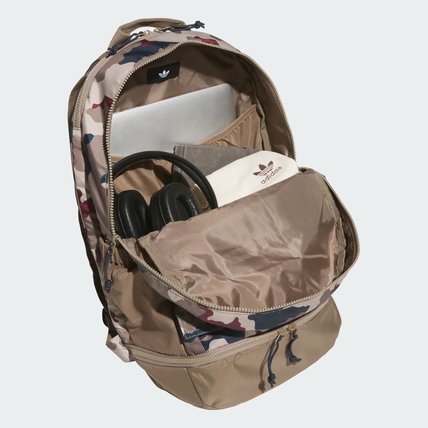 Adidas - FS+ Skateboarding Backpack - Khaki Three / Khaki Six / Aurora Ink / Shadow Red