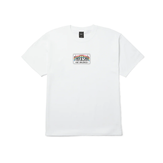 HUF - Thrasher License Plate T-Shirt - White