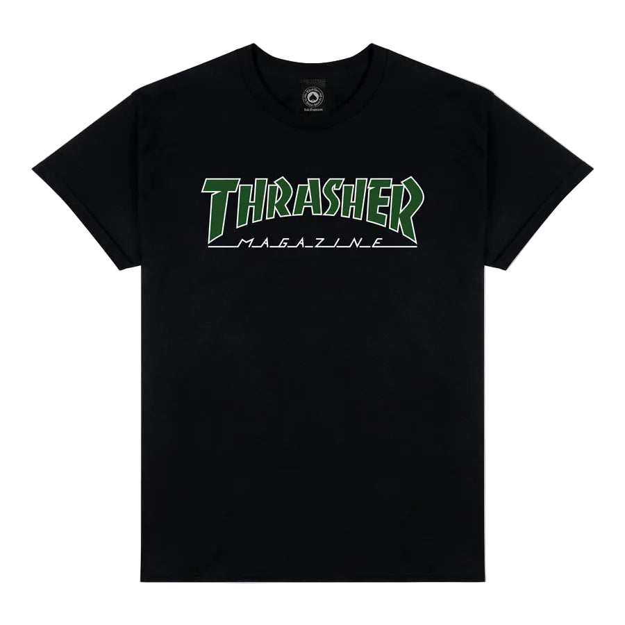 Thrasher - Outlined T-Shirt - Black