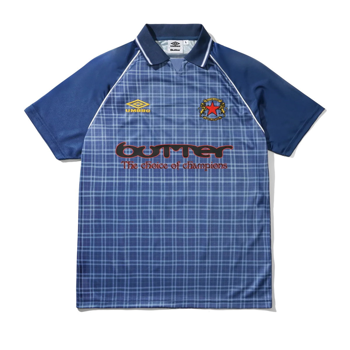 Butter Goods - Umbro Plaid Jersey - Navy / Slate