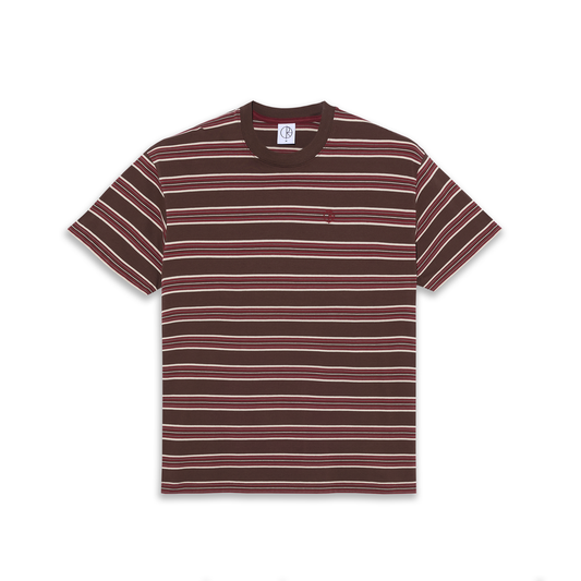 Polar Skate Co. - Stripe Shirt - Brown / Red