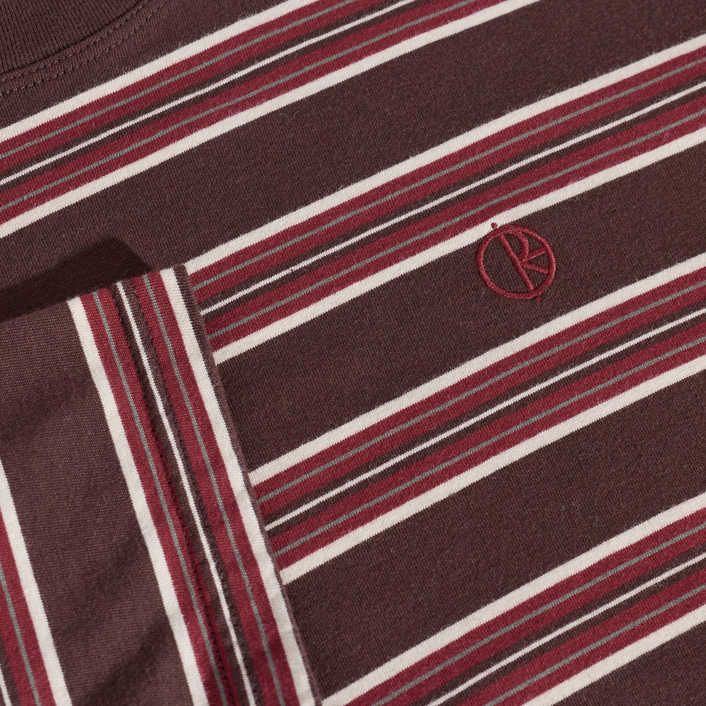 Polar Skate Co. - Stripe Shirt - Brown / Red