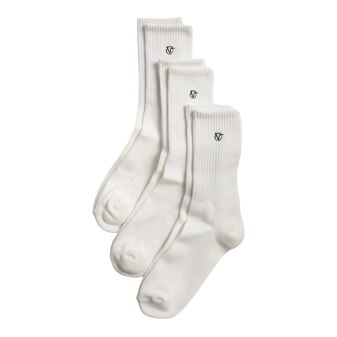 Vans - Rowan Zorilla Crew Sock - White 3 Pack (Size Large)