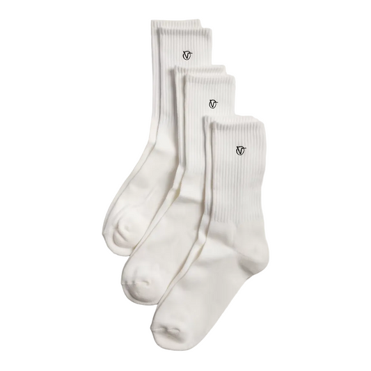 Vans - Rowan Zorilla Crew Sock - White 3 Pack (Size Large)