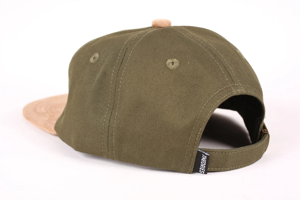Theories - Hand of Theories Strapback Hat - Washed Green / Cedar Suede