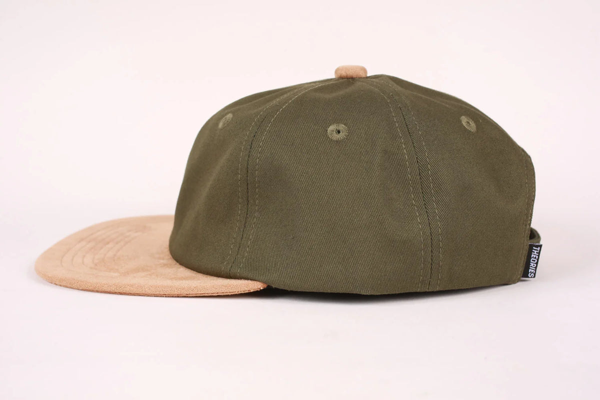 Theories - Hand of Theories Strapback Hat - Washed Green / Cedar Suede