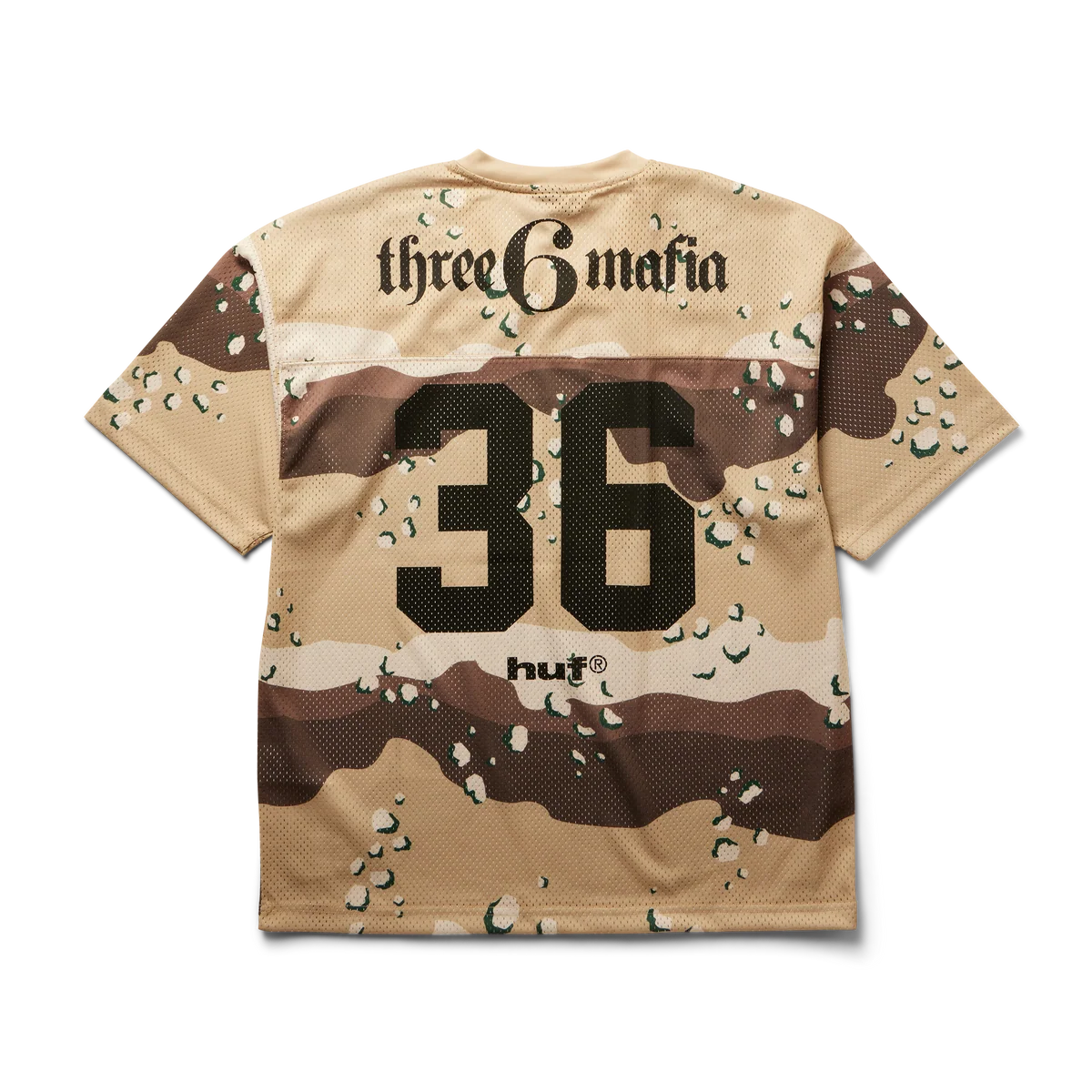 HUF - Three 6 Mafia Football Jersey - Desert Camo