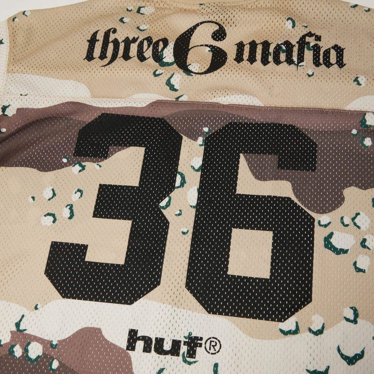 HUF - Three 6 Mafia Football Jersey - Desert Camo