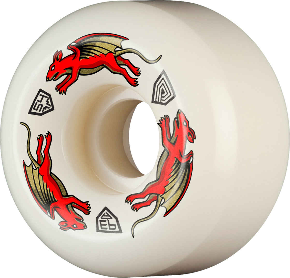 Powell Peralta - Dragon Formula Red Nano Rats 93A Asymmetrical Shape Wheel - 54mm