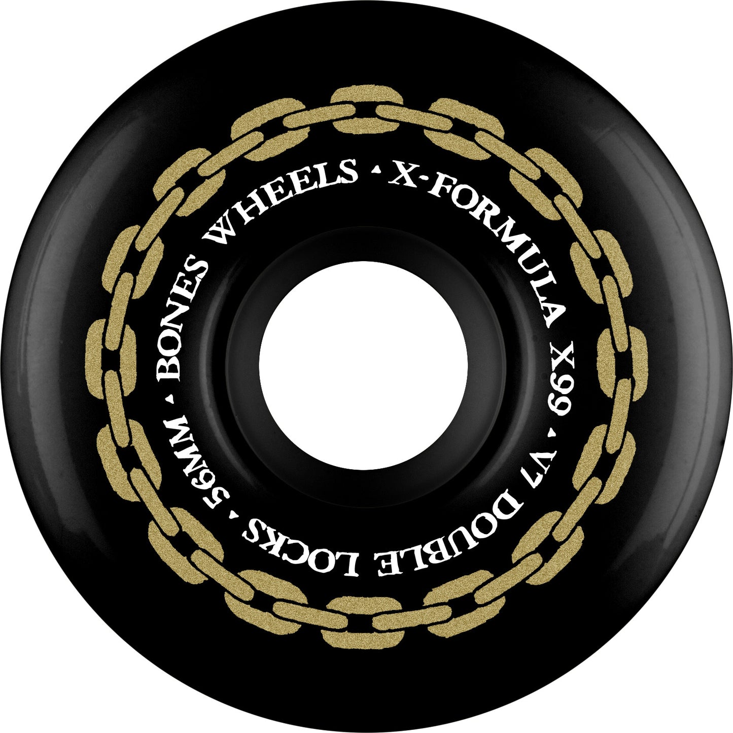 Bones Wheels - X- Formula Double Locks V7 X99 Black Wheel - 56mm