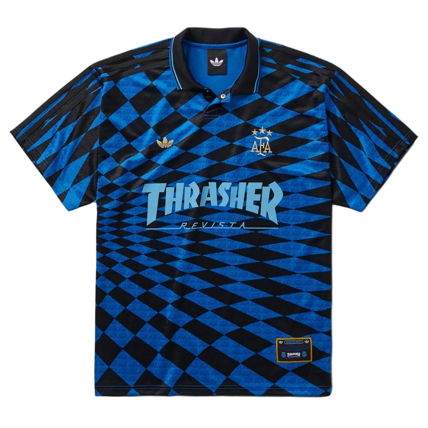 Adidas - Thrasher Magazine x AFA Jersey - Black / Blue
