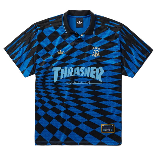 Adidas - Thrasher Magazine x AFA Jersey - Black / Blue