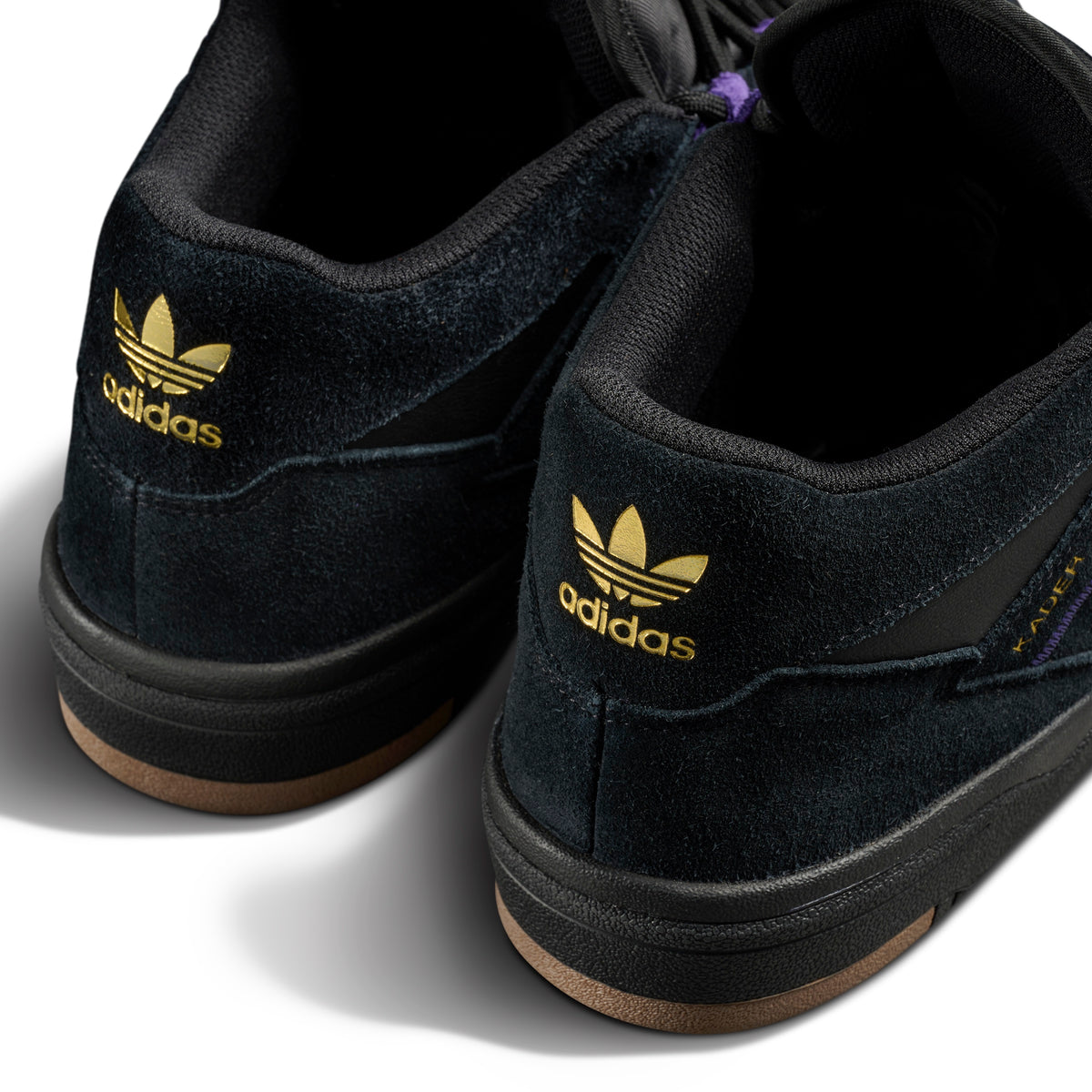 Adidas - Kader Skateboarding Shoe - Core Black / Collegiate Purple / Gold Metallic