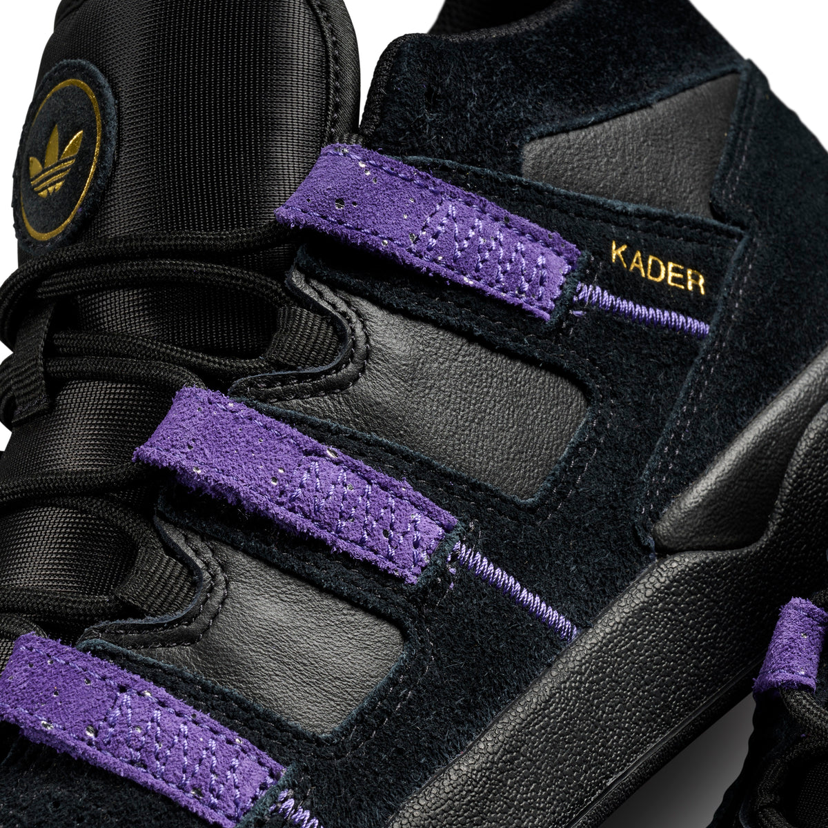 Adidas - Kader Skateboarding Shoe - Core Black / Collegiate Purple / Gold Metallic