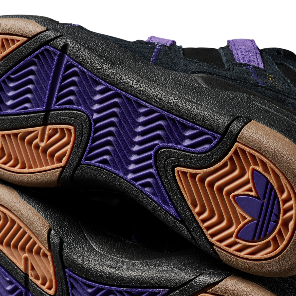 Adidas - Kader Skateboarding Shoe - Core Black / Collegiate Purple / Gold Metallic