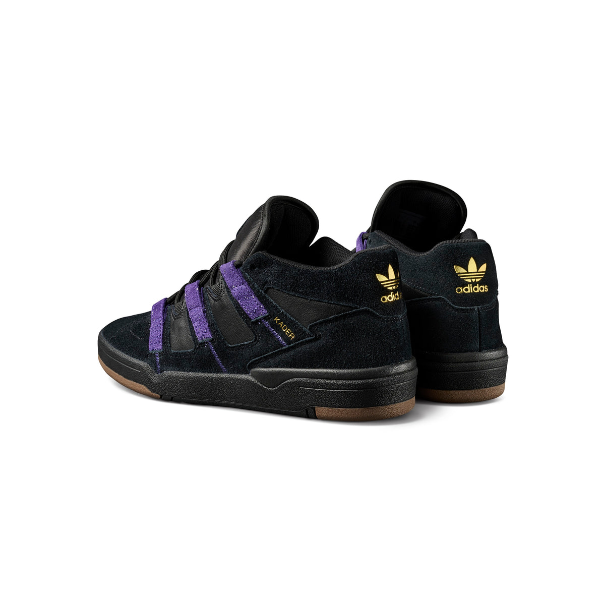 Adidas - Kader Skateboarding Shoe - Core Black / Collegiate Purple / Gold Metallic