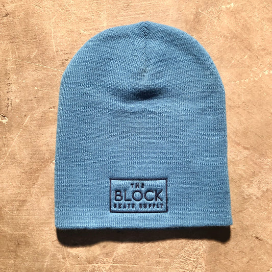 Block - Square Logo Beanie - Light Blue - Black