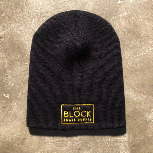 Block - Square Logo Beanie - Black - Gold