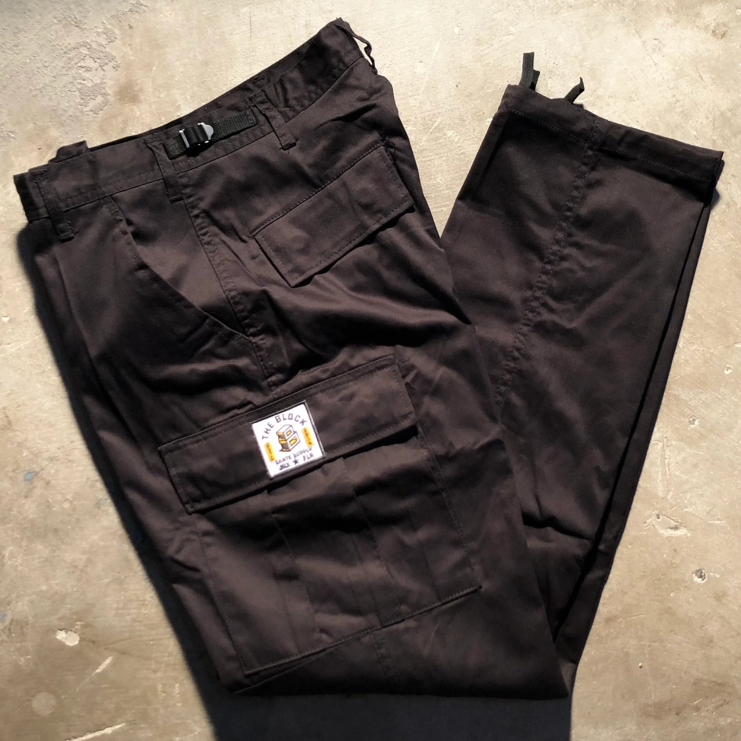 Block - Roots Logo Cargo Pants - Black