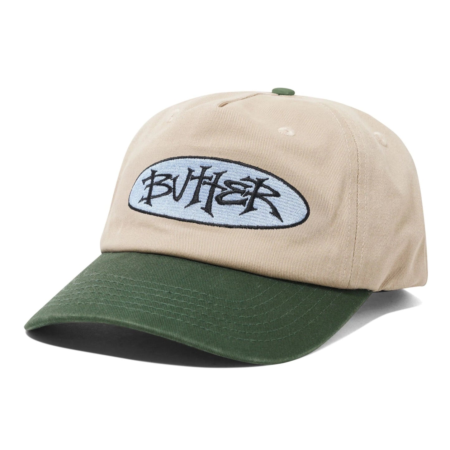 Butter Goods - Tide 5 Panel Snapback Hat - Tan / Seaweed
