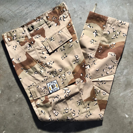 Block - Roots Logo Cargo Pants - Desert Camo