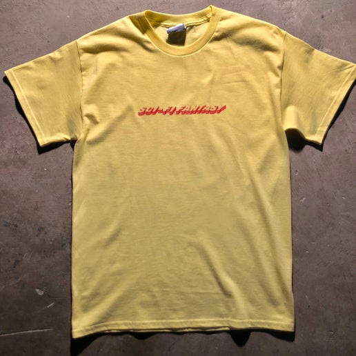 Sci-Fi Fantasy - Line Logo Tee - Yellow - Size Small