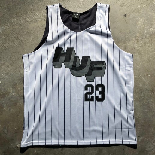 HUF - Half Court Reversible Jersey - Black - White - Size Large