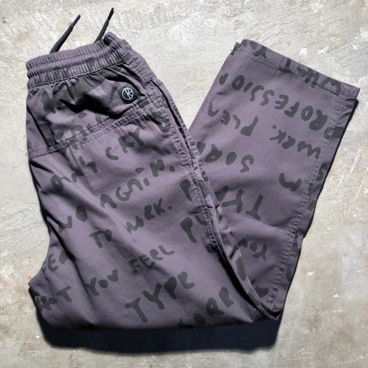 Polar Skate Co. - Sad Notes Surf Pants - Graphite - Size Large