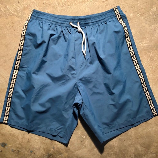 Polar Skate Co. - Stripe City Swim Shorts - Police Blue - Small