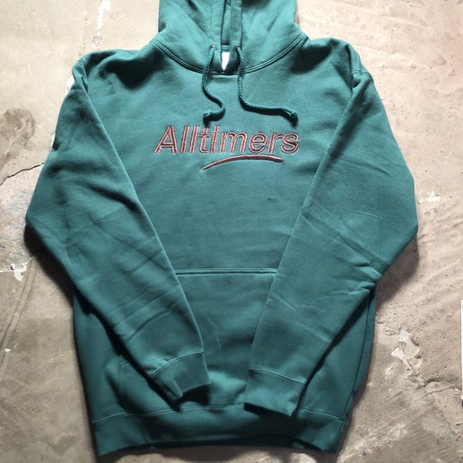 Alltimers - Estate Embroidered Hoody Dark Green - Bronze - Size XL