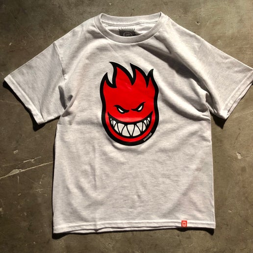 Spitfire - Bighead Fill Youth Tee - Ash - Red