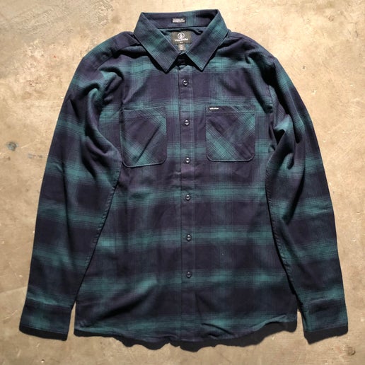 Volcom - Netastone Flannel Shirt - Navy