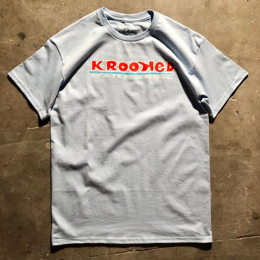 Krooked - Krooked Skateboarding Tee - Light Blue