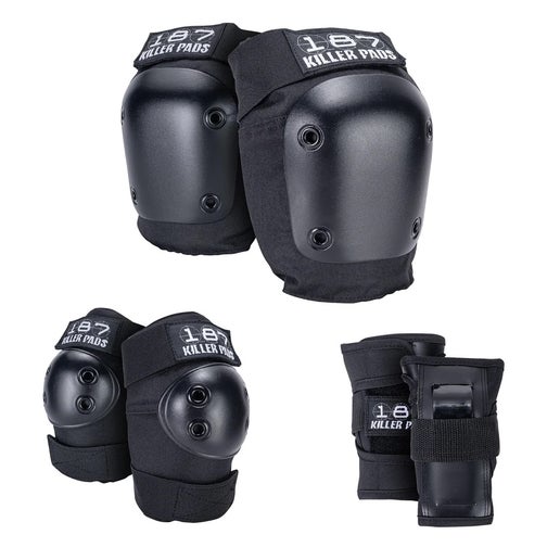 187 Killer Pads - Adult & Jr Six Pack - Black