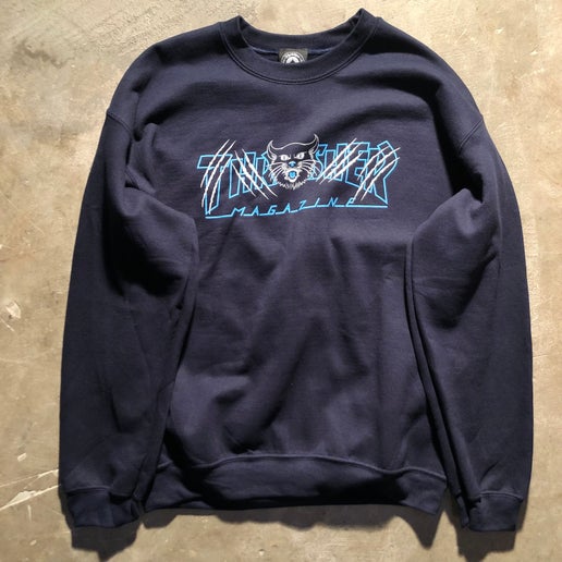 Thrasher - Gato Crewneck Sweater - Navy